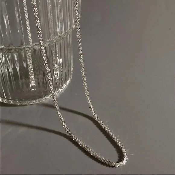 S925 2PC/SET SPARKLING CHAIN CHOKER NECKLACE - Picture 12 of 16